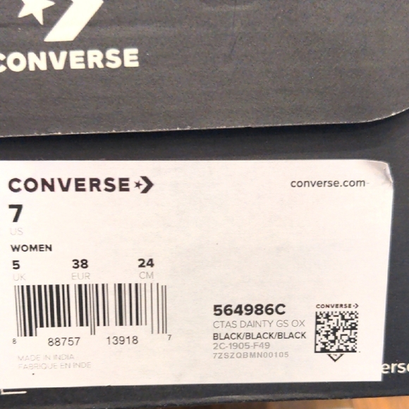 Converse Black Leather Shoes - Picture 6 of 6